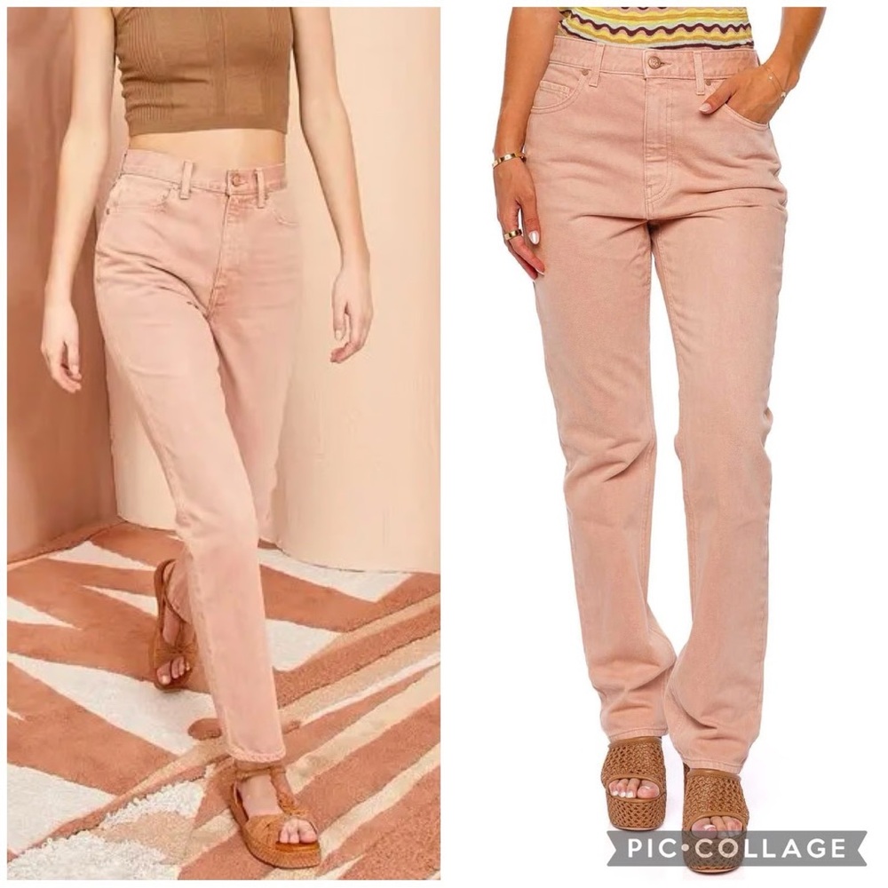 Ulla Johnson Blush Rosewood Straight Leg Jeans BNWT size 28 - Picture 2 of 3
